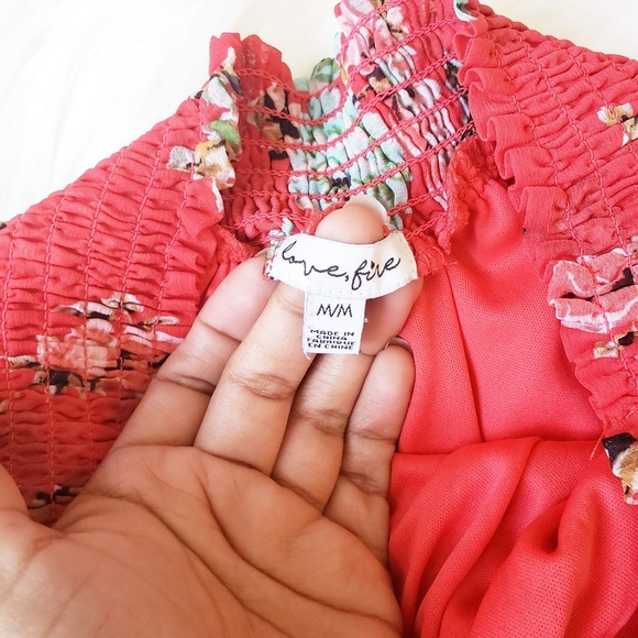 ❤3x$20 Smocking Off Shoulder Crop Top❤ - Picture 3 of 3